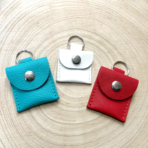 Halsbandtasche aus Leder für Hundemarke SAMMY | AIRTAGS | Steuermarke | Tassomarke | Einkauschip | Ring Aufbewahrung | Viele Farben | Handmade by Manufactica®