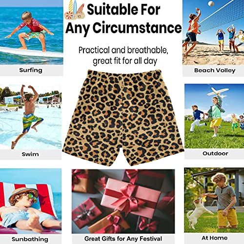 Visesunny Leopard Grain Classic Swim Trunks Boys Toddler Bathing Suits For Kids Swimwear Baby Boy Swimsuit Boys Swim Shorts #TOP2