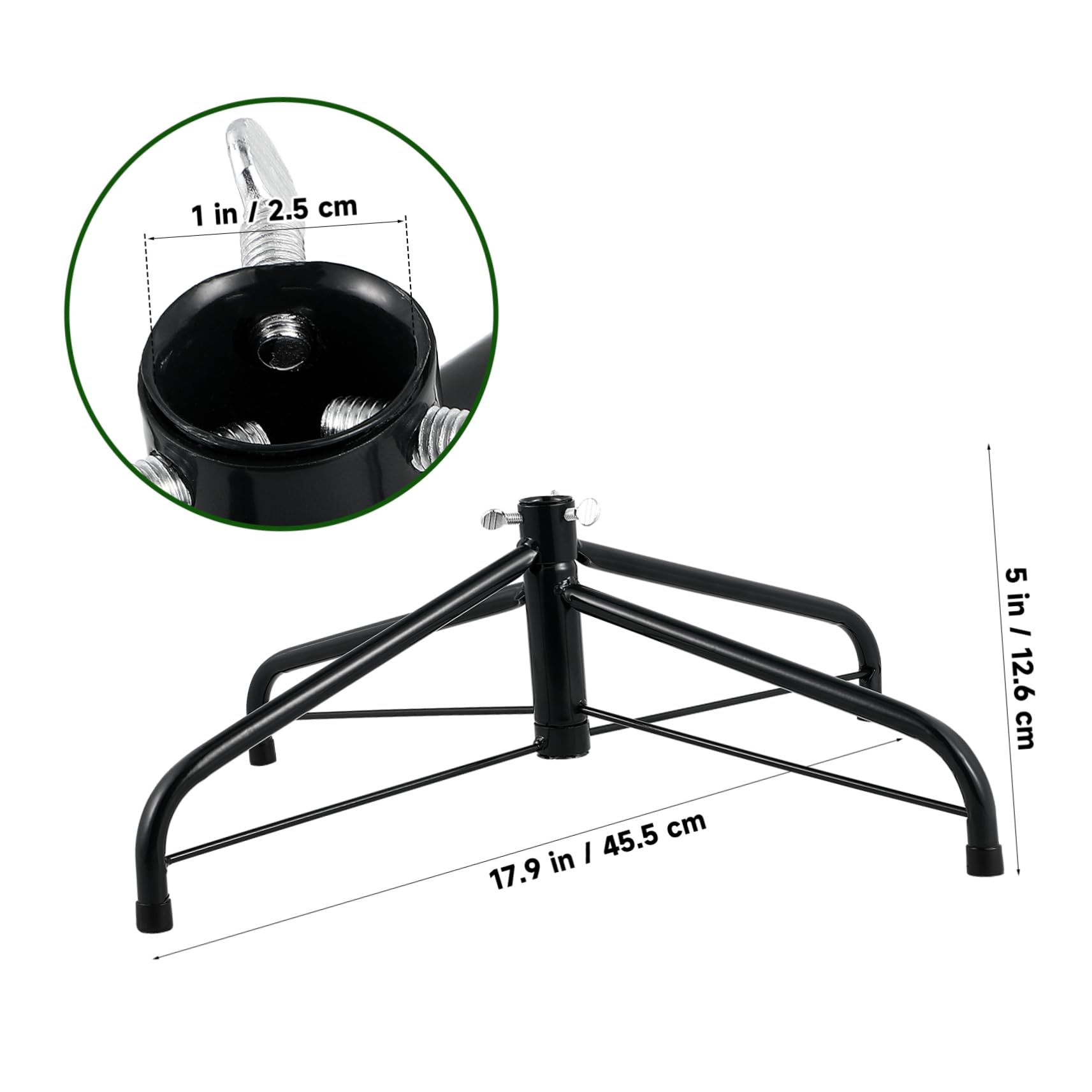 Homoyoyo Strong Metal Christmas Tree Stand 45cm Base for Artificial Christmas Light Tree Sturdy Easy to Set up