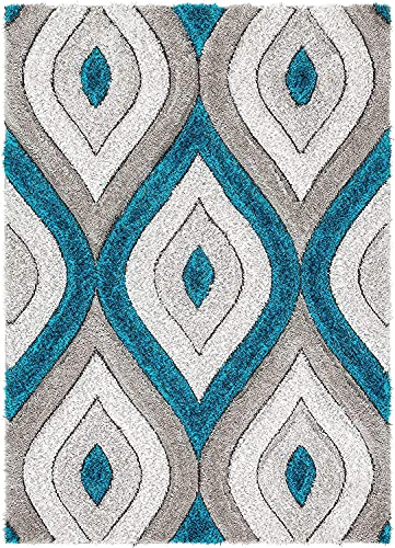 Image of Modern Soft 3D Shaggy Fur Carpets for Living Room Thick Fluffy Rugs for Bedroom, 5x7 feet, Multi Color
