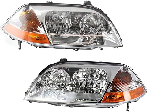 KarParts360 Para 2001 2002 2003 Acura MDX conjunto de faros delanteros par lado conductor y pasajero sustituye a AC2518103 AC2519103
