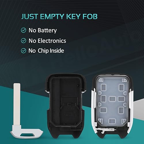 Miniatura 2 de Carcasa para llavero para camioneta GMC Sierra 2019 2020, repuesto de 5 botones vacíos para Chevy Silverado 1500 2500 3500 (HYQ1EA)