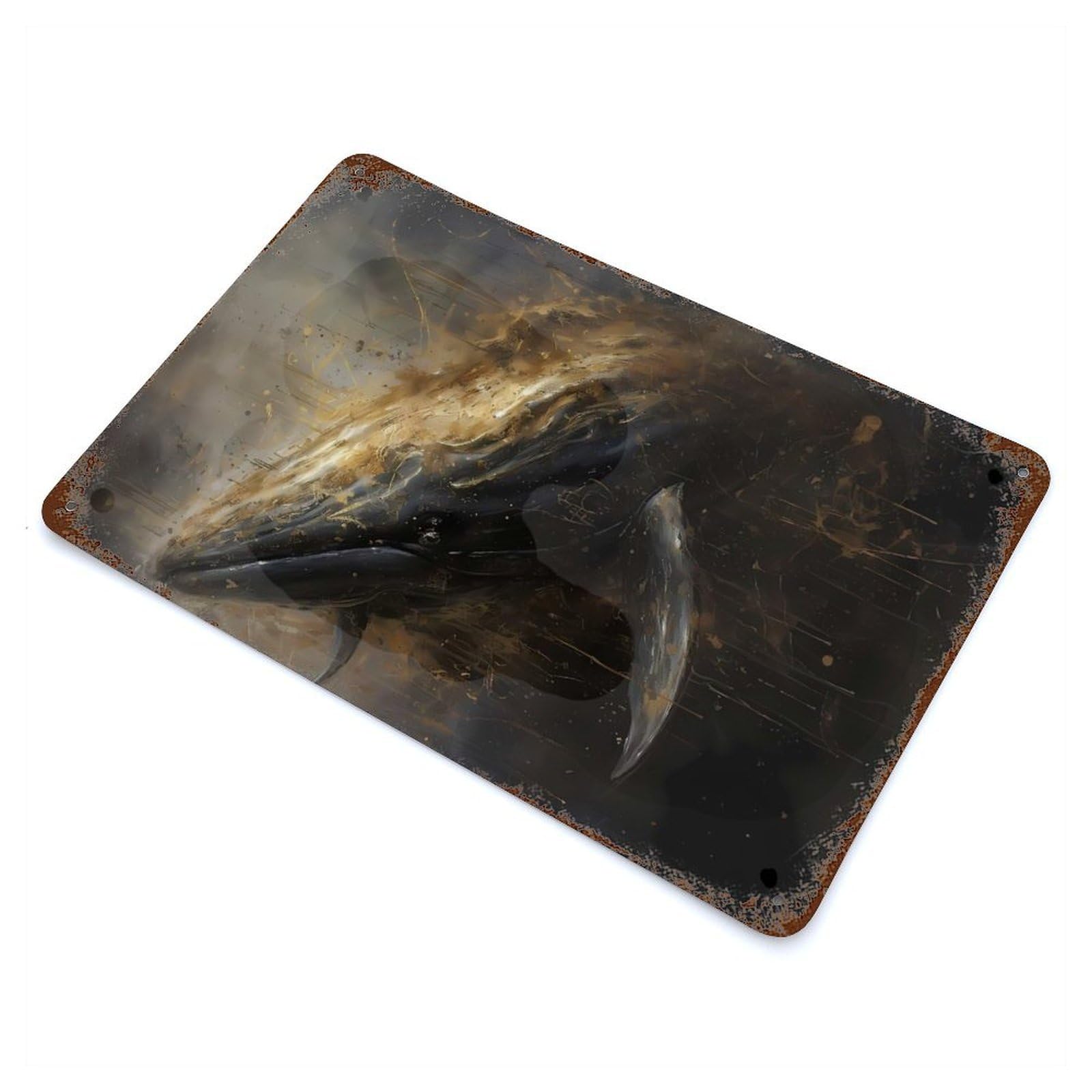 Whale Magic Retro Metal Sign 11.8"x7.9", for Pub, Kitchen And Man Cave Decor, Industrial Home Decor