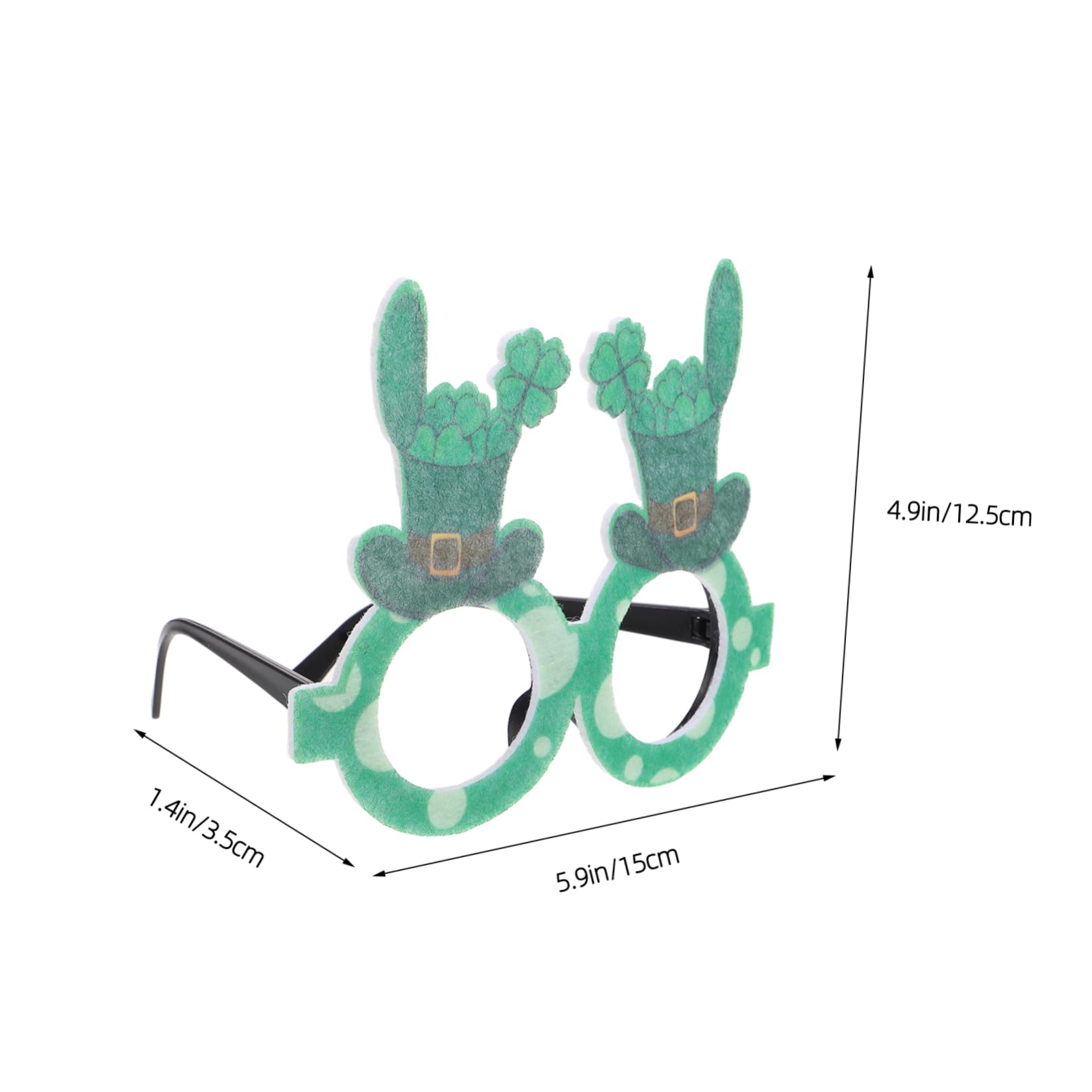 WOFASHPURET Irish Festival Glasses St Patricks Day Costumes Shamrock Hat Party Photo Props for St. Patricks Day Green