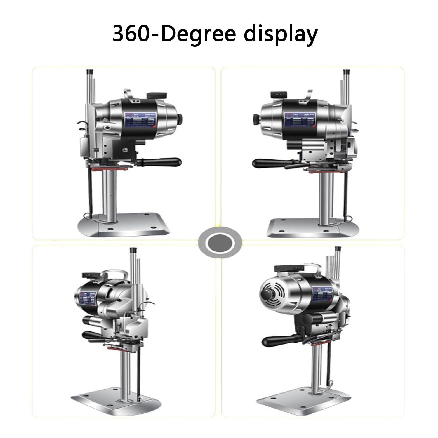 Máquina cortadora de tela, cortadora de tela eléctrica vertical con cuchilla recta, máquina cortadora de tela industrial con afilado automático de cuchillas,8in