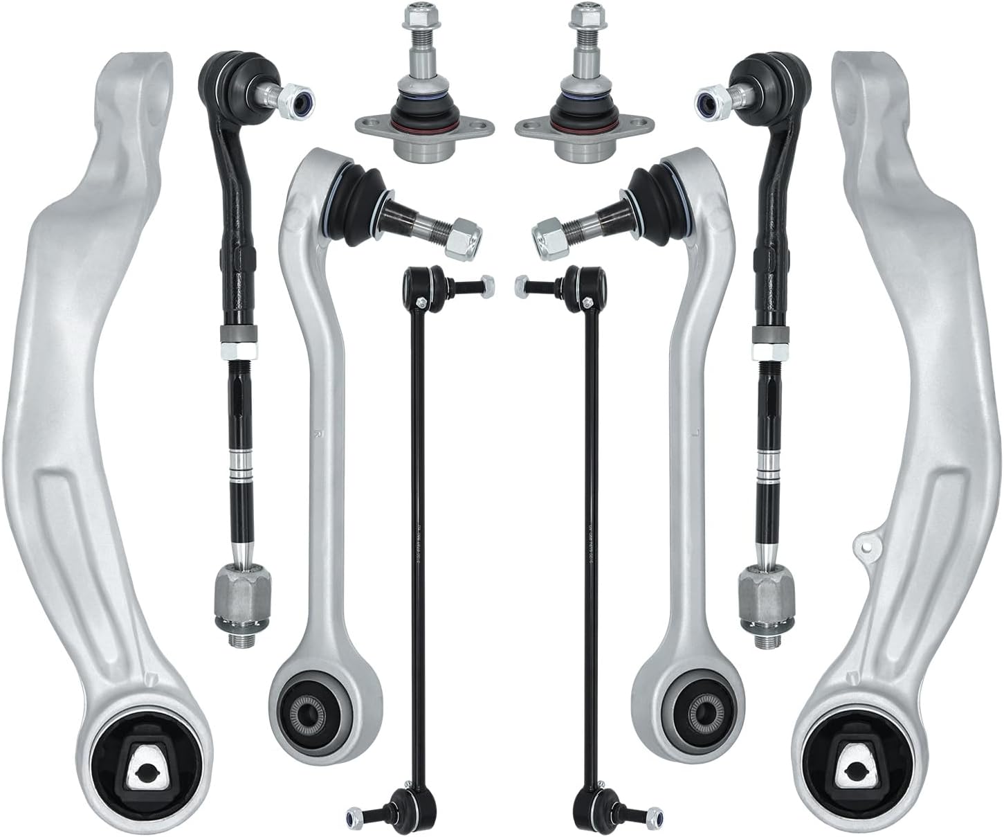 12 PCS Suspension Kit Front Control Arm Ball Joints Tie Rod Sway Bar Links Replacement For 2006-2010 BMW E60 525xi 528xi 530xi 535xi 528i xDrive 535i xDrive