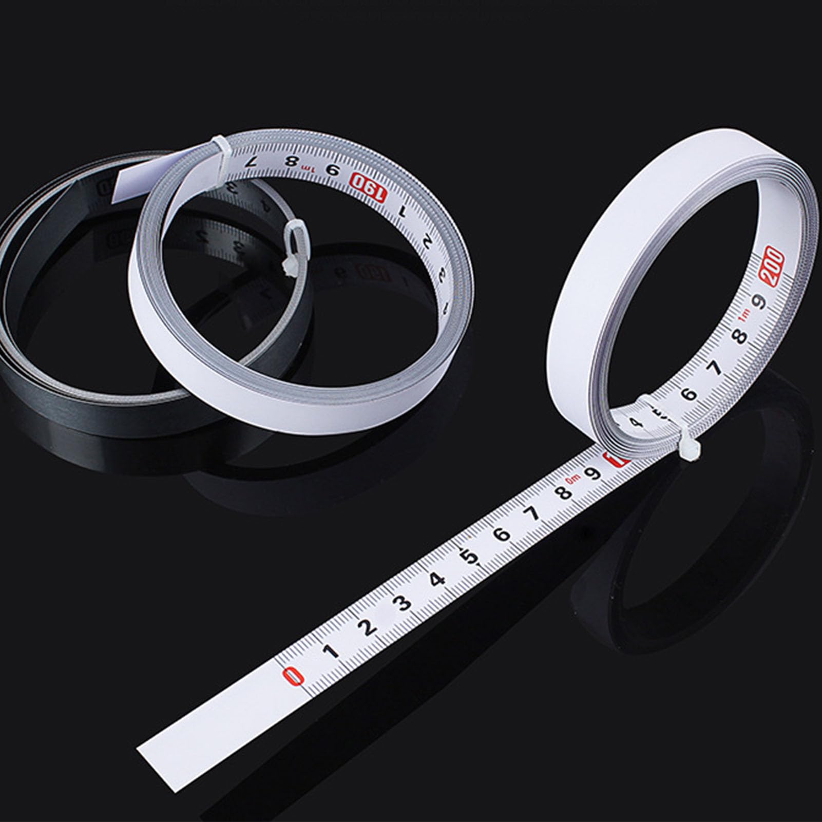 Règle De Mesure Auto-adhésive, Ruban à Mesurer En Acier Au Carbone, Largeur 13mm, Longueur 5 Mètres, Adhésif Mural Et De Bureau, Précision Professionnelle