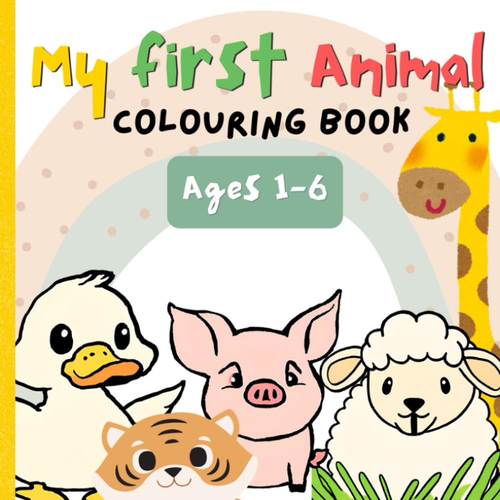My first animal colouring book