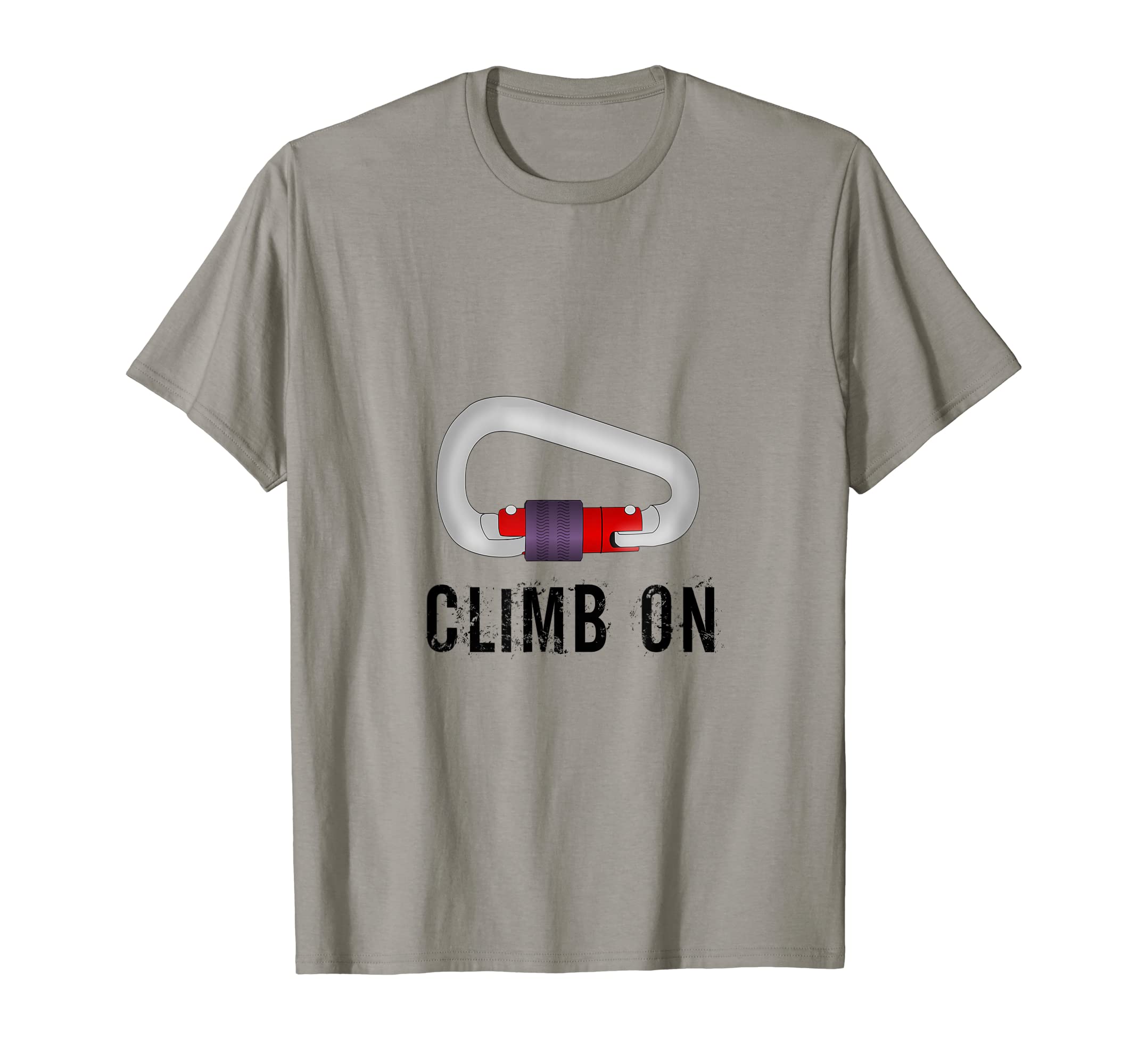 Climb On Rock Climbing T-Shirt with Locking Carabiner T-Shirt