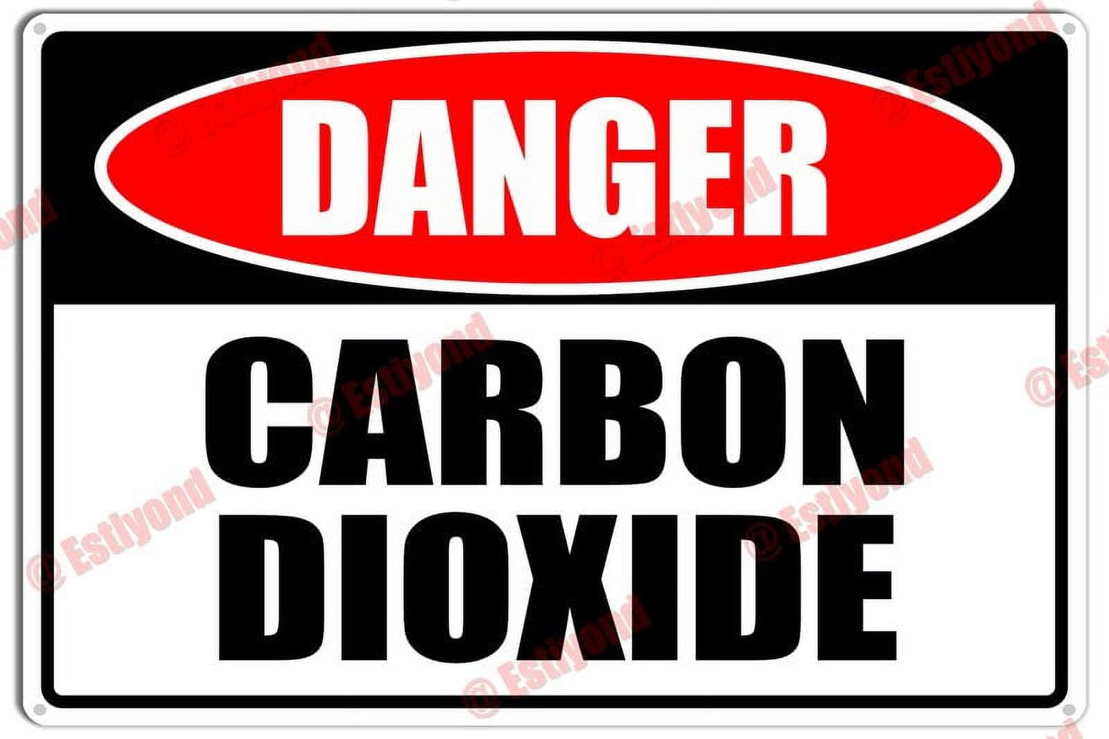 Carbon Dioxide Caution Warning Notice Aluminum Metal Sign 12x16 Inches
