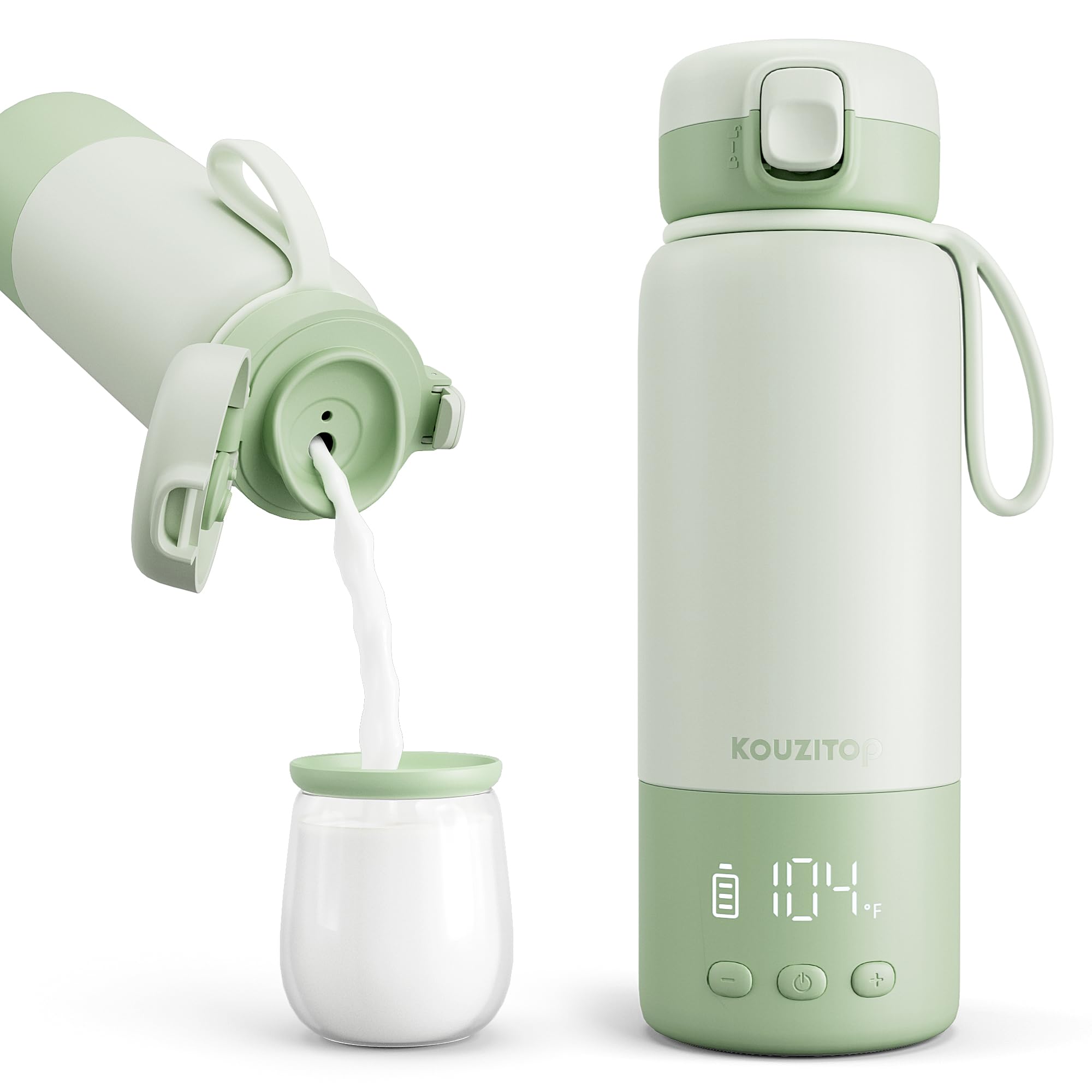 Portable Bottle Warmer for Travel, 2-Min Fast Heating Breast Milk Warmer