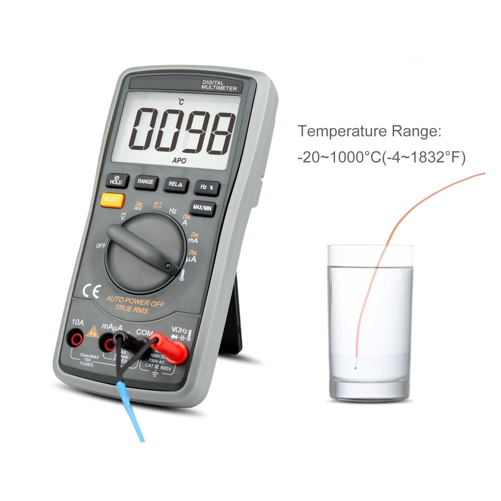 Cyfrowy Multimetr 6000 Zlicza True Rms Woltomierz AC/DC Tester Próbnik Elektroniczny Częstotliwość Dioda Temperatura Dokładny Pomiar