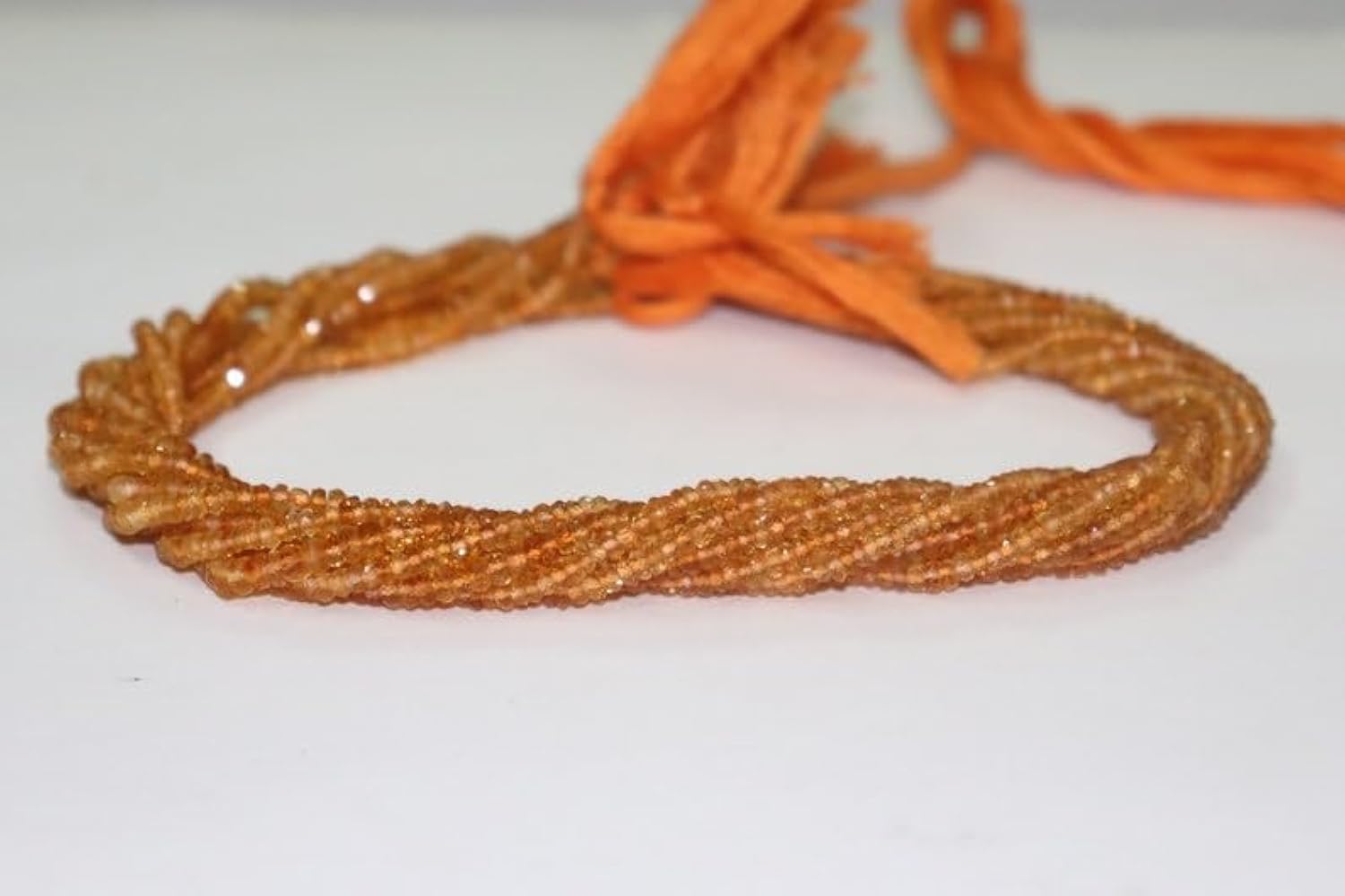 Perles en citrine naturelle pour fabriquer un bracelet d'été