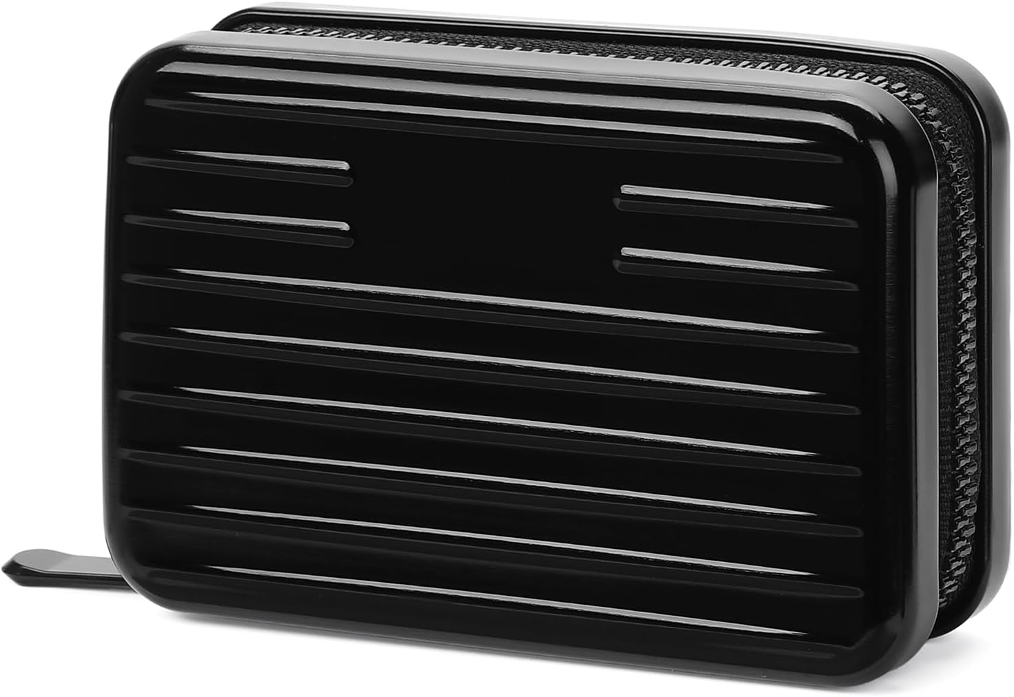 Credit Cards Holder for Women RFID Blocking Aluminum Zipper Wallet Business Card Case Metal ID Case for Men - Image 2