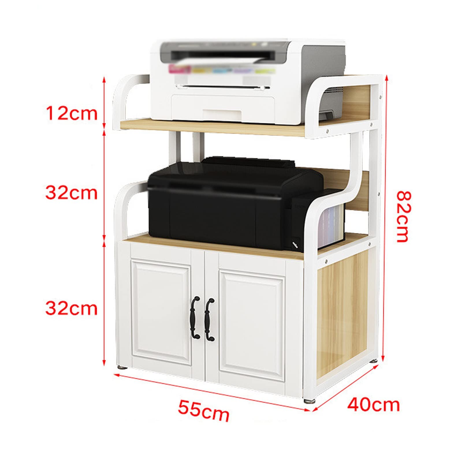 Stampante Piedistallo Supporto for stampante a 3 livelli, tavolo for for ufficio domestico con ripiano, rack for 21,6 X 15,7 32,2 pollici