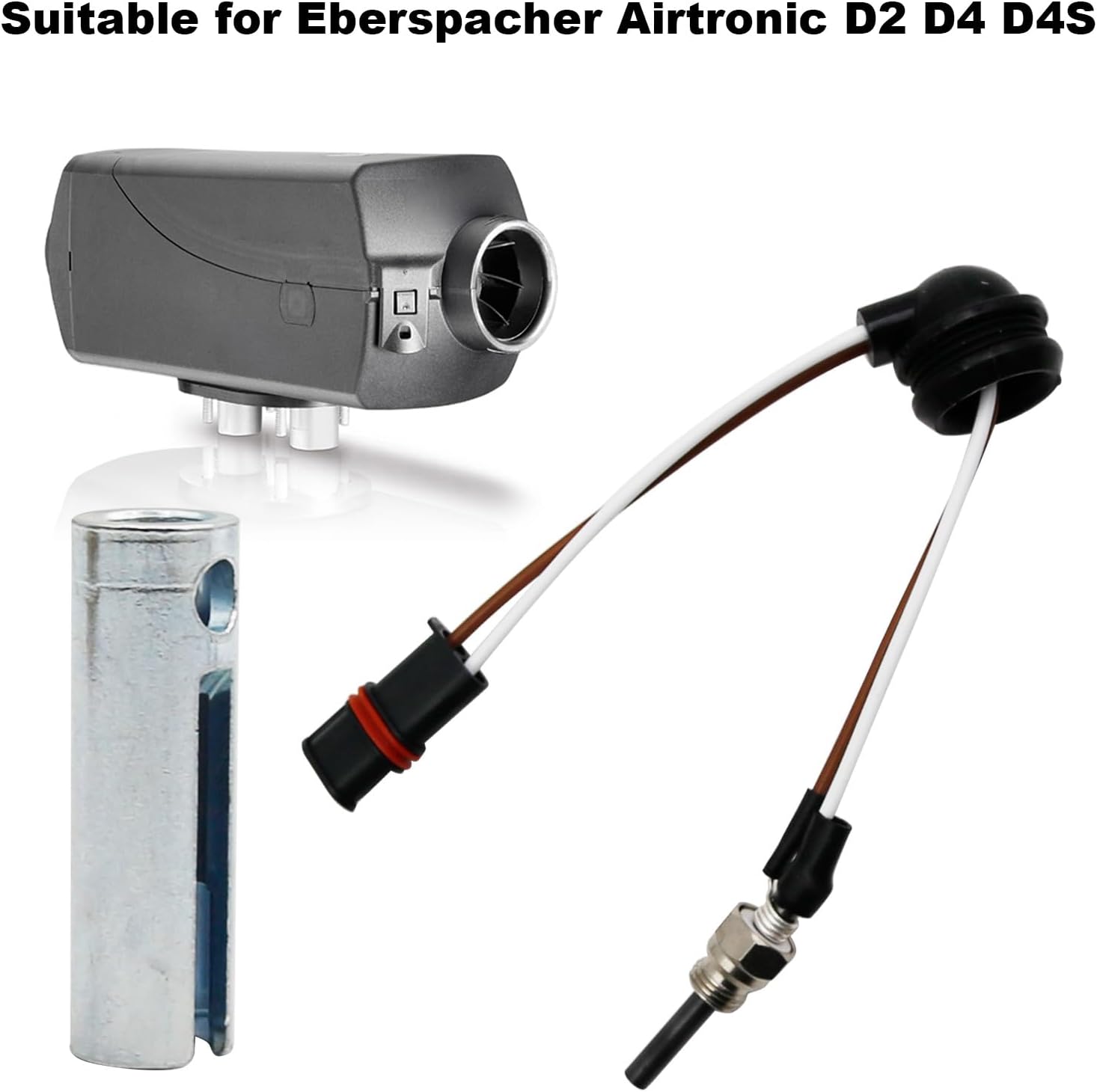 Glow Plug 252069011300 with Removal Fitting Tool Glow Plug Repair Kit Replacement for Eberspacher Espar Airtronic Heater D2 D4 D4S