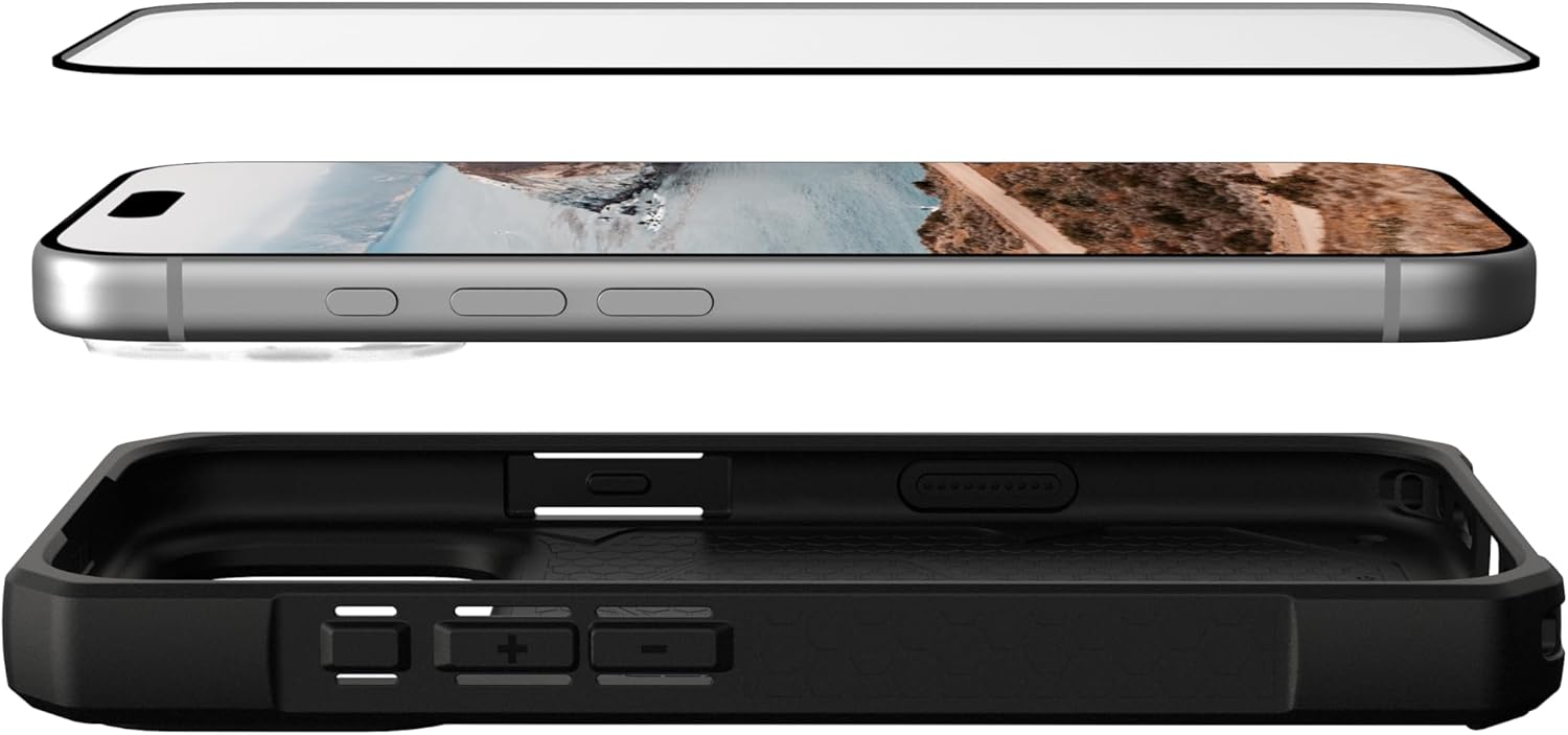 URBAN ARMOR GEAR UAG Designed for iPhone 17 Pro Screen Protector 6.3" Glass Shield - Anti-fingerprint HD Clarity Shatter Proof Tempered Glass,Clear