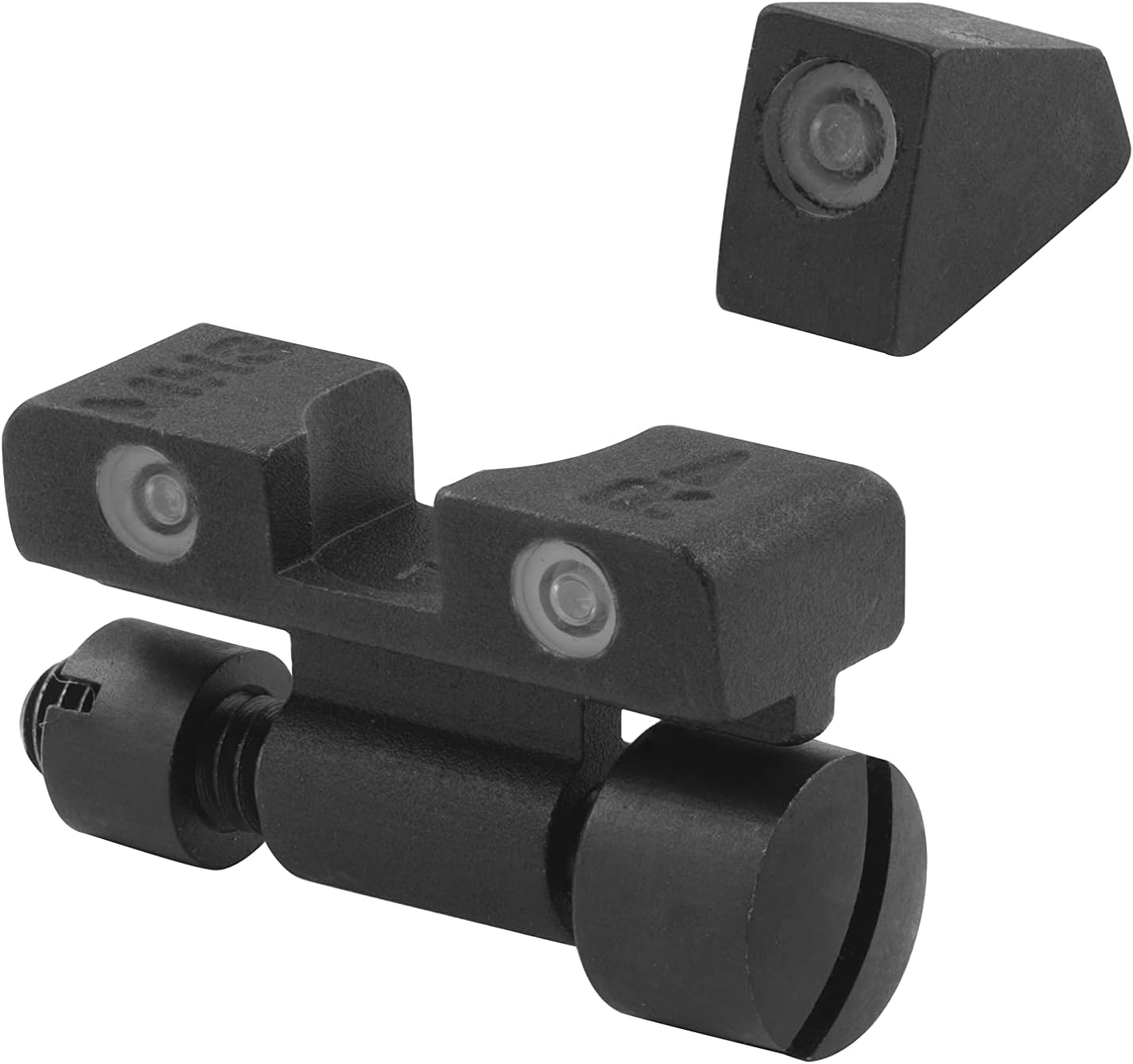 Meprolight MEPRO Tru-Dot Adjustable Night tritium Sights Compatible with S&W K L N REV Green tritium dots Glow on Sight self Illuminated Meprolight Fixed Metal Sights