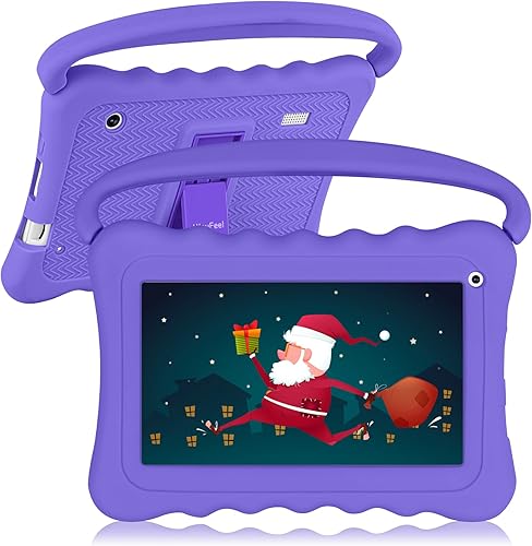 Tableta infantil de 7 pulgadas para niños de edición para niños con doble cámara WiFi, tableta para niños pequeños de 32 GB Android con controles