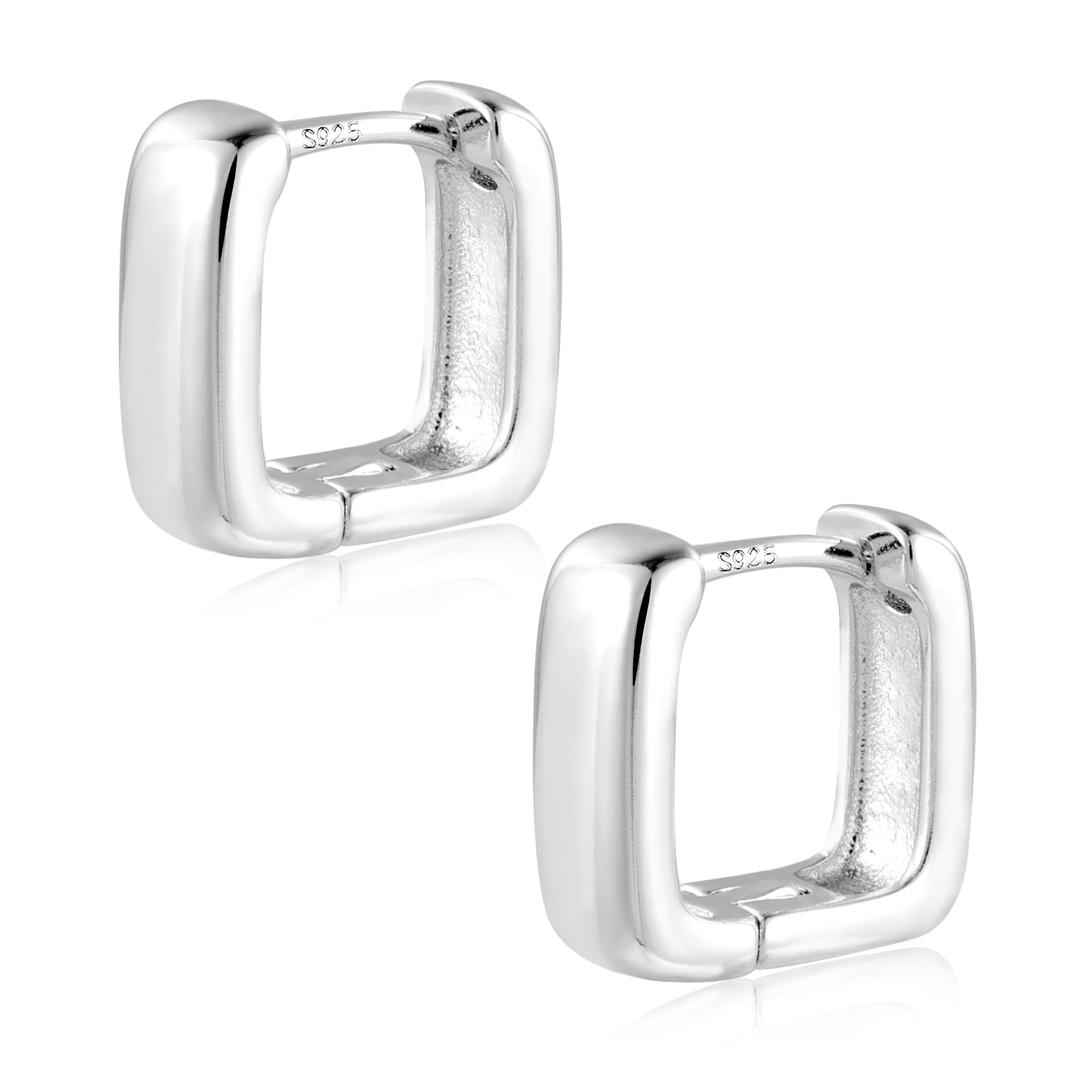 ALEXCRAFT Orecchini Donna Cerchio Ago Argento 925 Geometrici 14K Oro Placcato