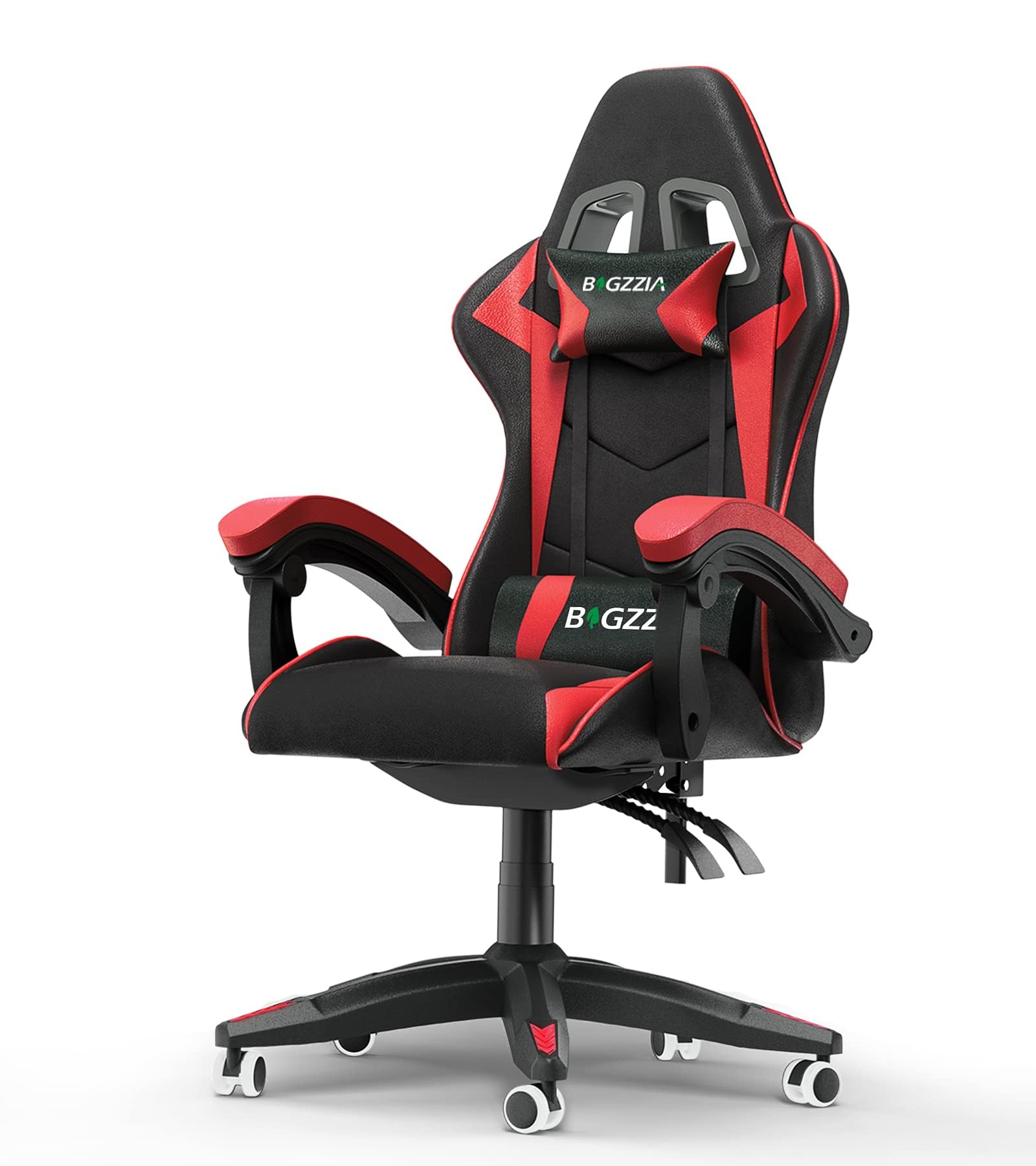 bigzzia Gaming Stuhl Ergonomisch - Gamer Stühle mit Lendenkissen + Kopfstütze Gaming Chair Höhenverstellbar Computerstuhl für Erwachsene Mädchen Junge