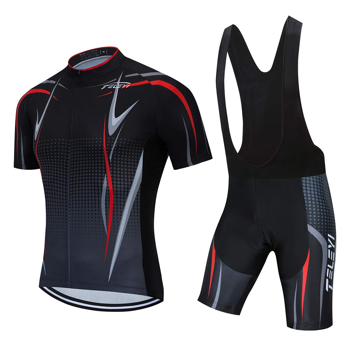 Men's Cycling Jersey Set, Summer Boys Bib Shorts Suits Mountain Bike Cycling Clothing Set Biking Riding Jerseys Breathable…
