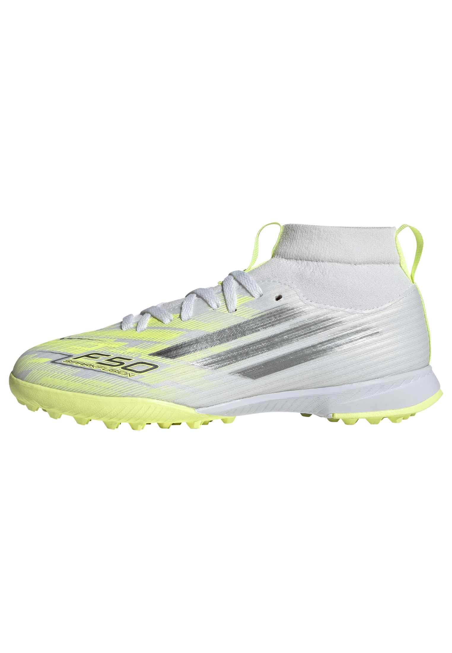 Adidas Girls F50 Sparkfusion League Astro Turf Football Boot - White
