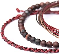 Vista 68 de Handmade Natural Stone Beaded Healing Bracelet Gift for Men Adjustable Rope String Bracelet