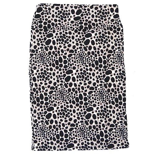 Lularoe Cassie c Small S Cheetah Animal Print Polka Dot Black Gray Womens Knee Length Pencil Skirt fits Sizes 6-8 SMALL-219-G