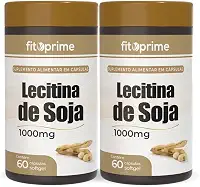 Kit 2x Lecitina De Soja 1000mg 60 Cápsulas