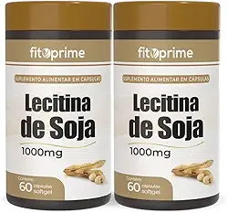 Kit 2x Lecitina De Soja 1000mg 60 Cápsulas
