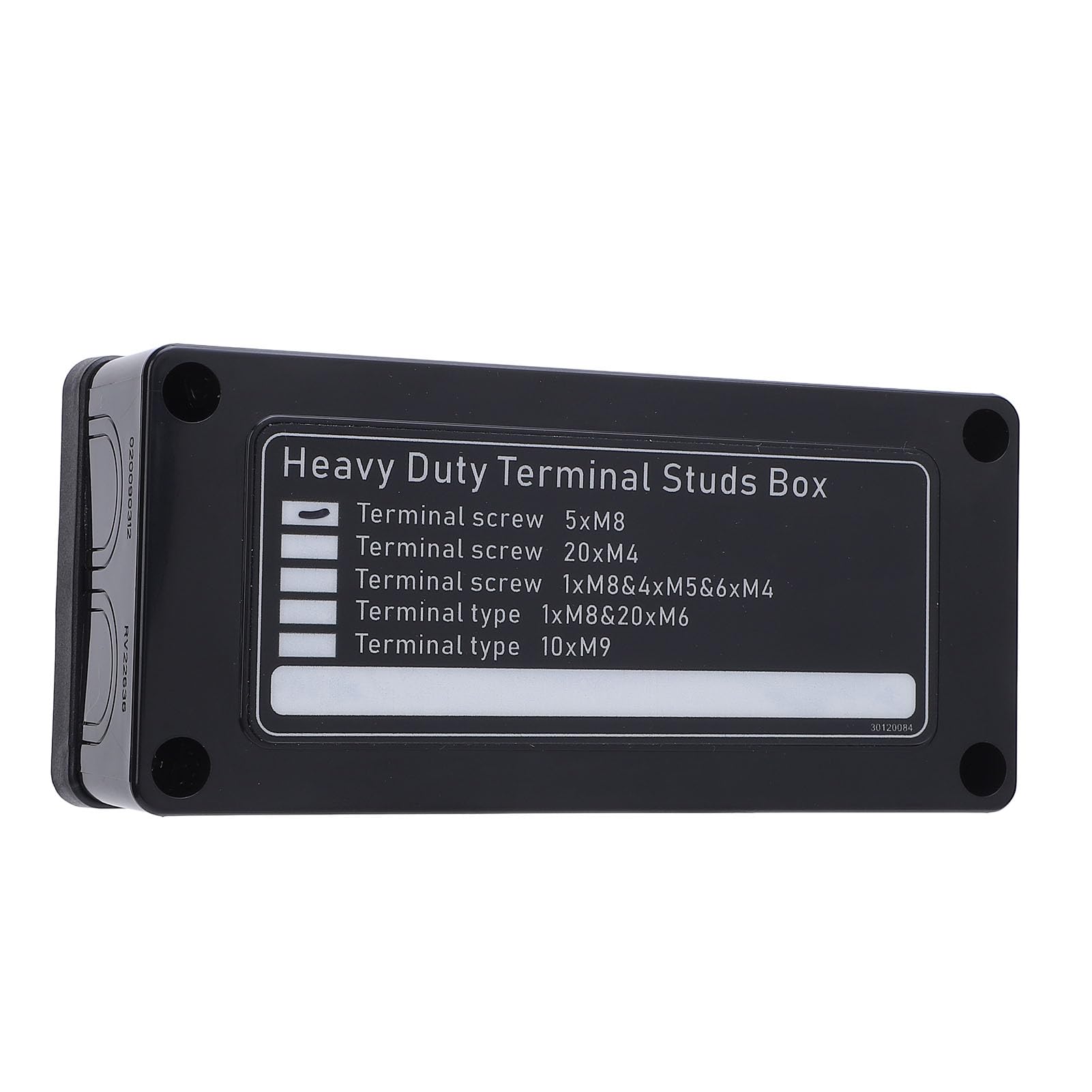 Qqmora Bloque de Distribución de Energía Barra Colectora de Batería Marina Servicio Pesado 5 Vías M8 X 5 300A DC48V para Vehículos (Negro: Conexión de línea negativa)