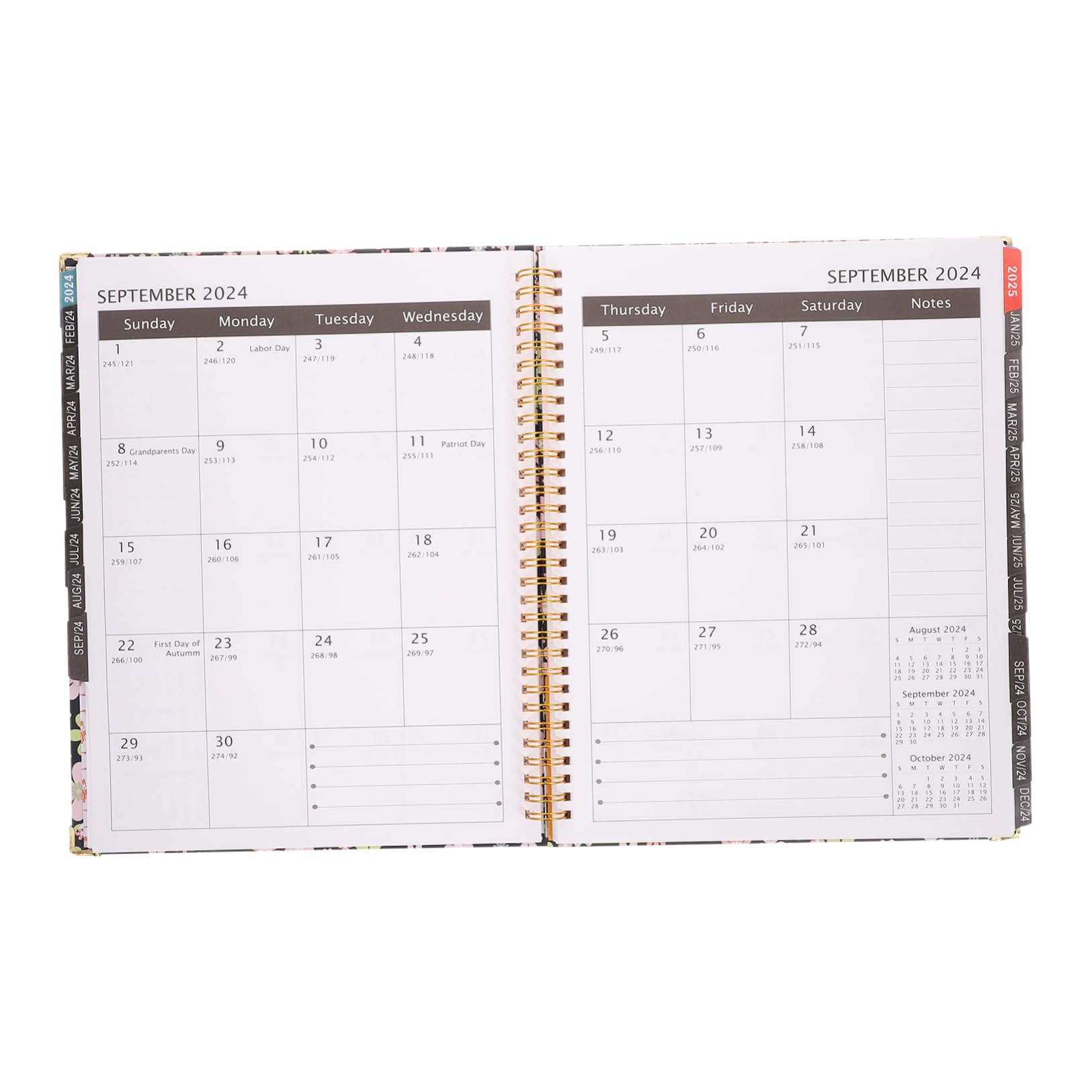 Cuaderno Planificador Mensual Itinerario Cuaderno Espiral para Estudiantes Planificador Decorativo para Horarios Prácticos Material de Oficina para Planificar