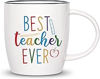 Vista 9 de CARAKNITS - Juego de 2 tazas de café blancas de cerámica de 13 onzas