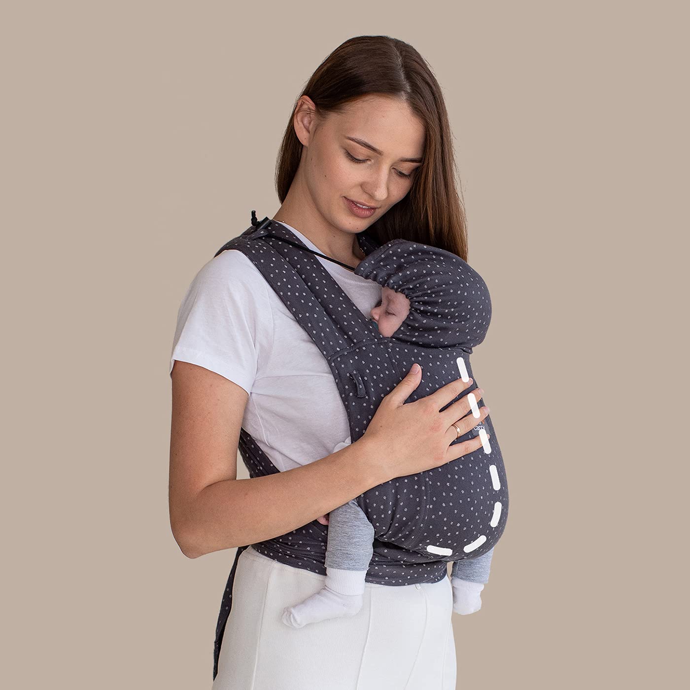 Love & Carry LoveTie Half-Buckle Ergonomische Babytrage für Neugeborene (Aquamarine)