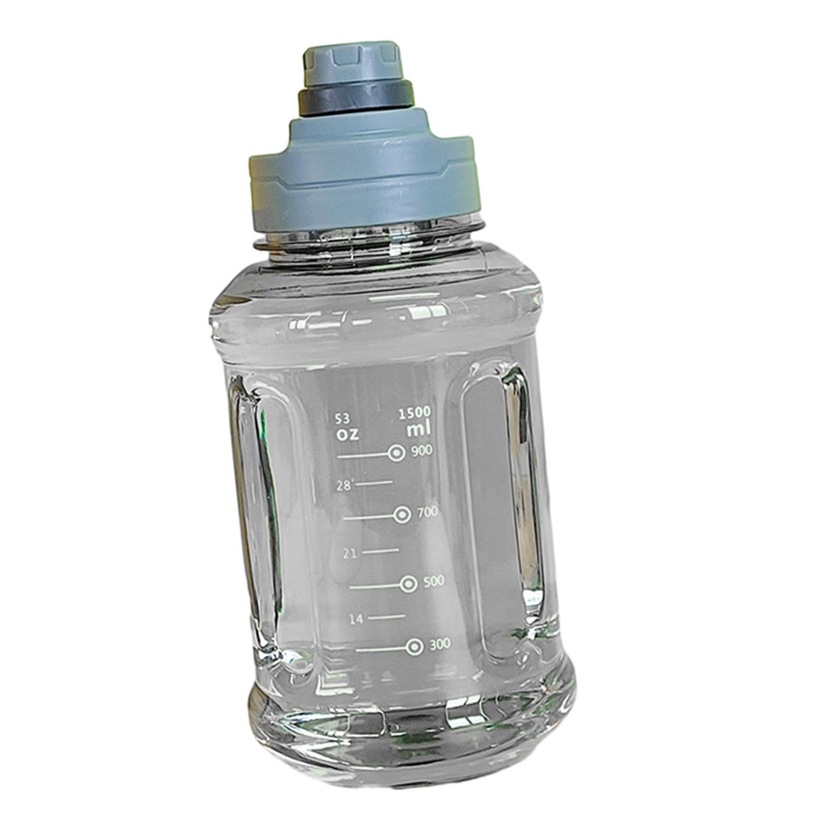 Rcgofollow 1500Ml Water Bottle With Handle Durable Gym Bottle Companion For Outdoor Fitness Adventures Which Is Anti Fall And Sturdy Gym Sports Water Big