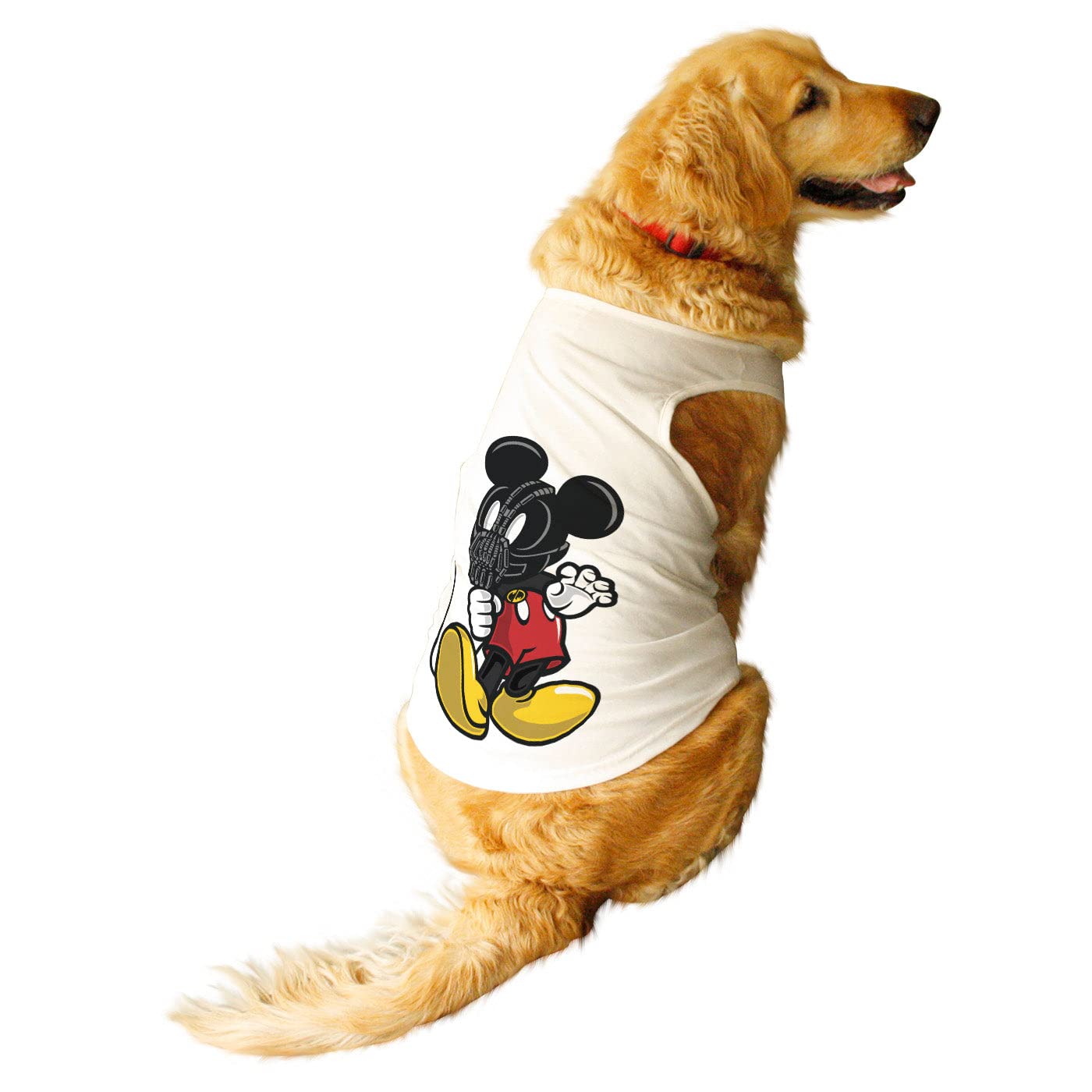 Ruse Pet Summer Mickey Bane Printed Dog Round Neck Sleeveless Vest Tank T-Shirt/Tees Apparel/Clothes/Tees Gift For Dogs/White/Xl(Retrievers, Labs Etc), 1 Piece (B0B1VKT1VC) Amazon Price History, Amazon Price Tracker