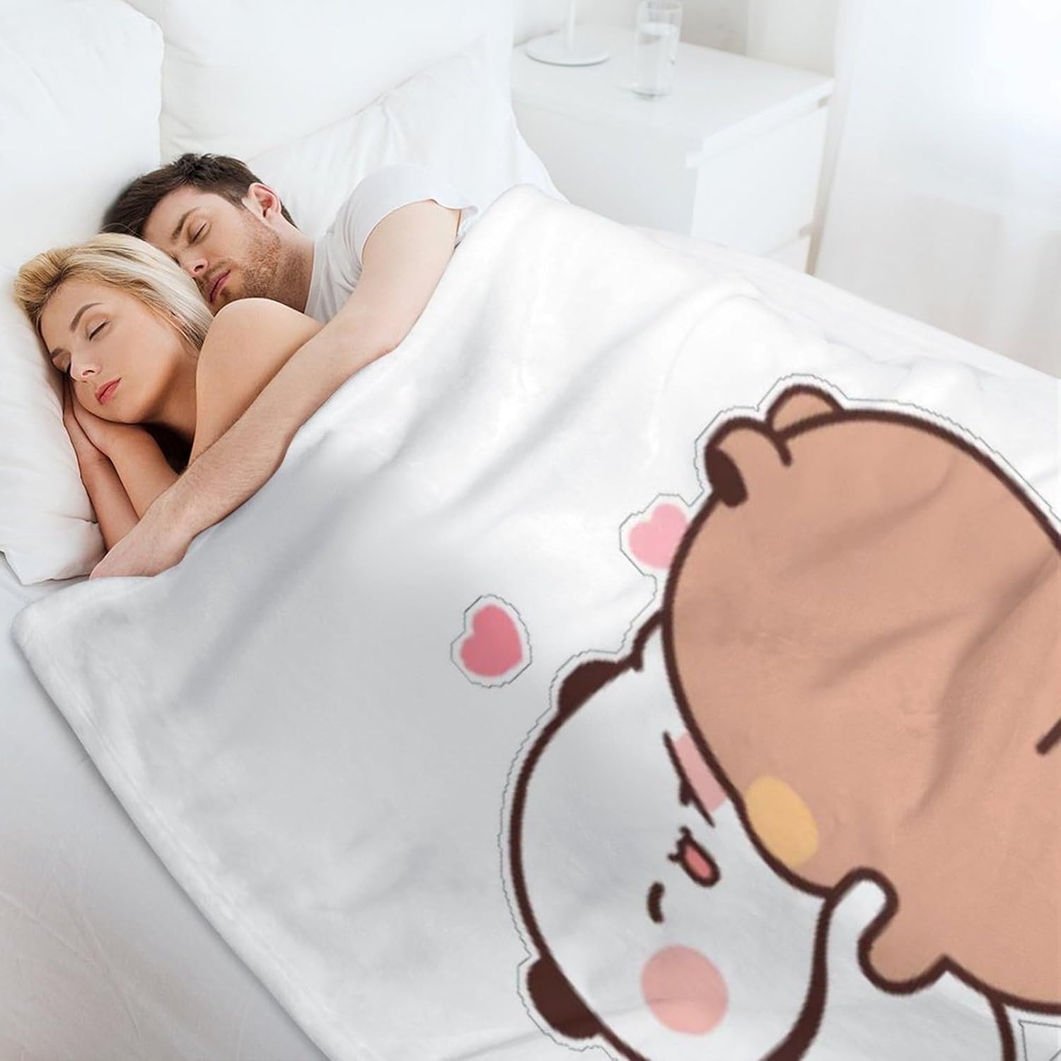 Panda Bear Bubu and Dudu 18 New Flannel Plush Throw Sofa Blankets Bed Fit Couch Living Room Blanket 50x60 Inch
