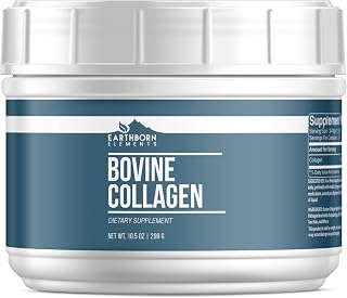 Earthborn Elements Bovine Collagen Peptides Powder 10.5 oz, Pure & Undiluted, Dietary Supplement