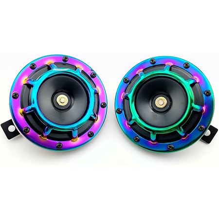 Amazon Tuning Monsterホーン車2ピース12ボルト110db大音量電気カーエアホーンキット防水汎用低音 高音クラクション オートバイと車用 マルチカラー ホーン 車 バイク