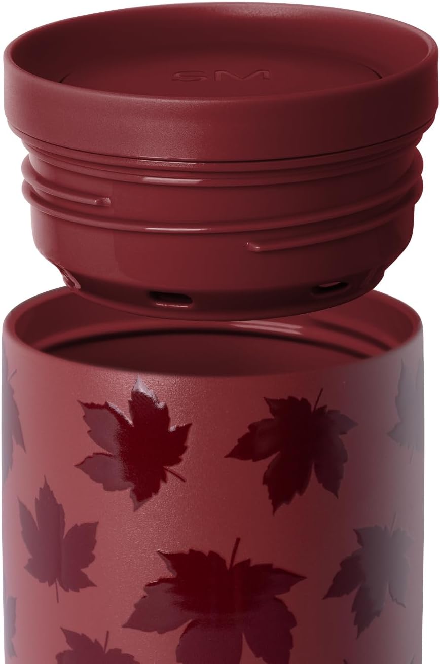 Simple Modern Halloween Signature Voyager | 16oz Travel Coffee Mug Tumbler with 360° Lid | Gifts for Women Men | Ceramic-Lined Insulated Stainless Steel Cold Brew Iced Coffee Cup | Autumn Maple - Image 5