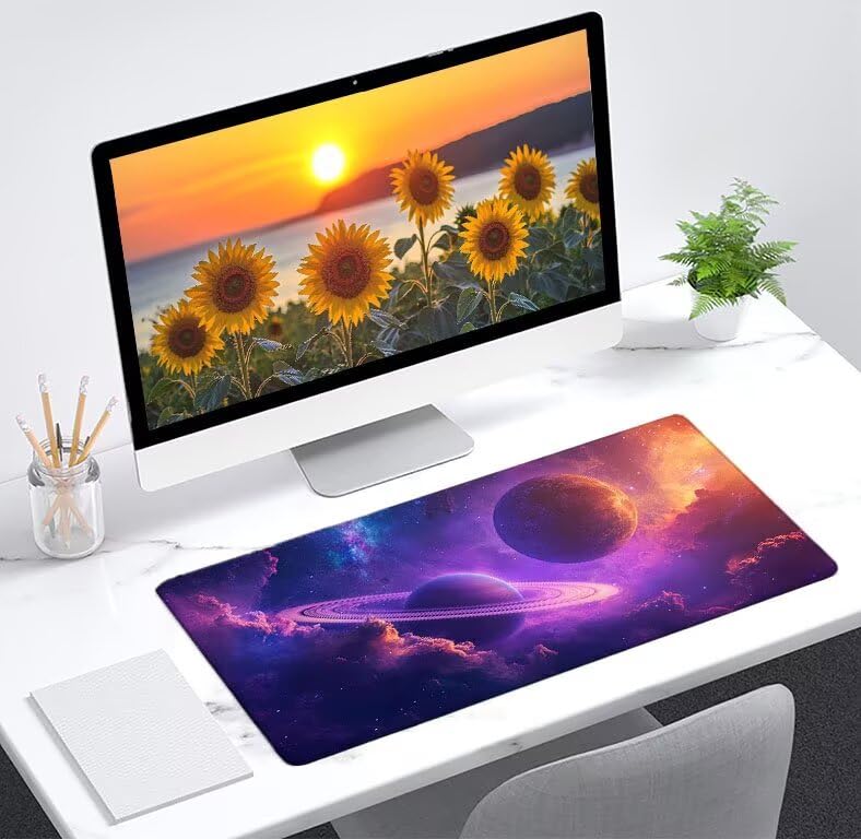 Mouse pad grand format 700x400x3 mm antidérapant pour PC et portable
