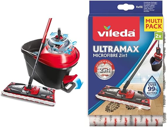 Vileda - Easy Wring & Clean Ultramat Turbo - Set Complet Balai à Plat ...