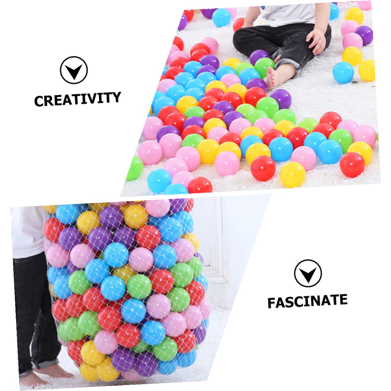 KOMBIUDA 100 Balones de Plástico para Piscinas Infantiles Bolas de Fiesta Coloridas y Ligeras para Juego y Baño Balones Redondas para Accesorios para Piscina y Actividades Recreativas