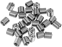 Vista 5 de XT AUTO 30 piezas de acero inoxidable M5 x 0.031 in Kit de inserción de reparación de roscas compatible con herramientas de mano para reparación