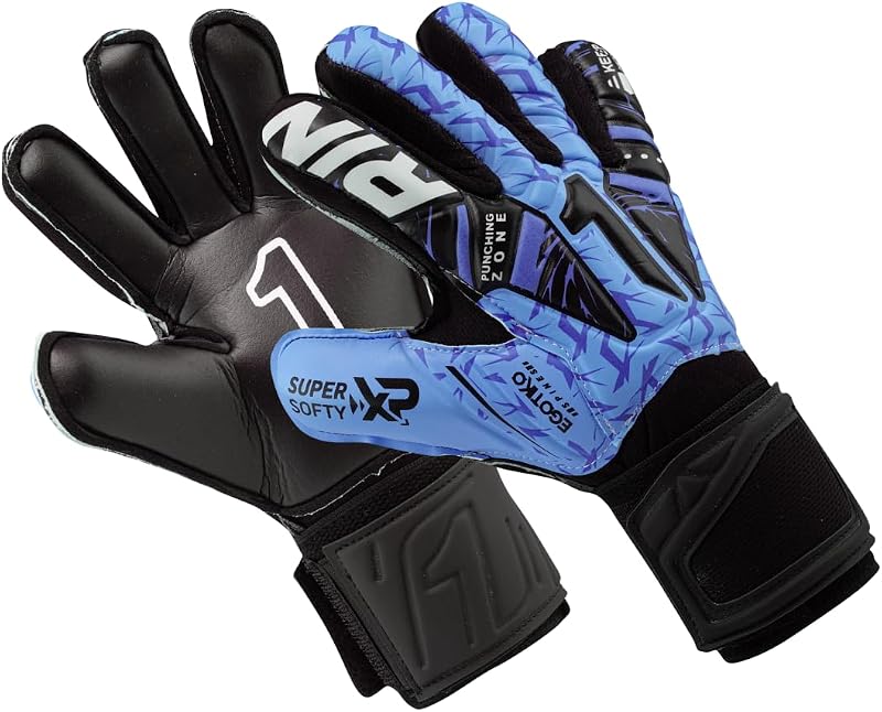 Rinat Egotiko Vengador Prime Spines Pro Keeper Series Goalkeeper Gloves, Flat Cut, Latex Palm, Embossed Backhand, Pro Fit