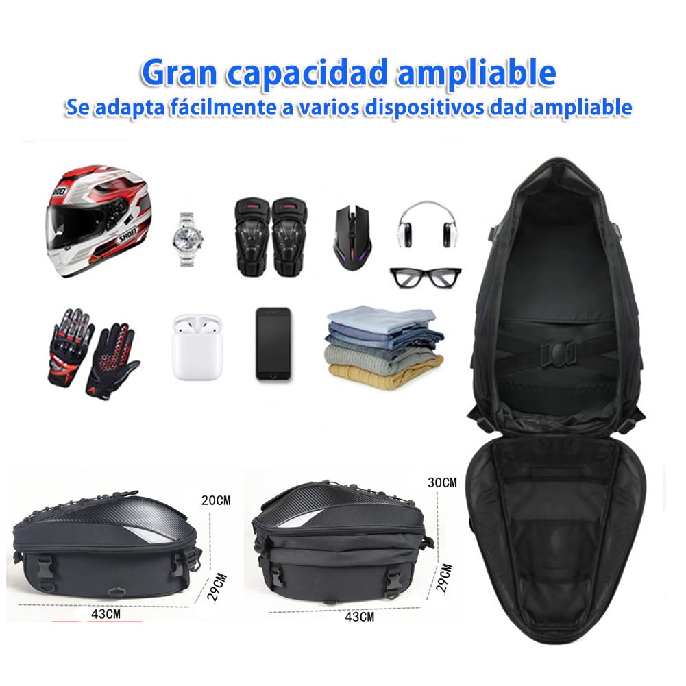 BIGFOX Borsa da sella per moto impermeabile 10-14 l
