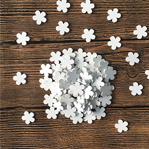 HEALLILY 100Pcs Ritagli di Fiori in Legno a Forma
