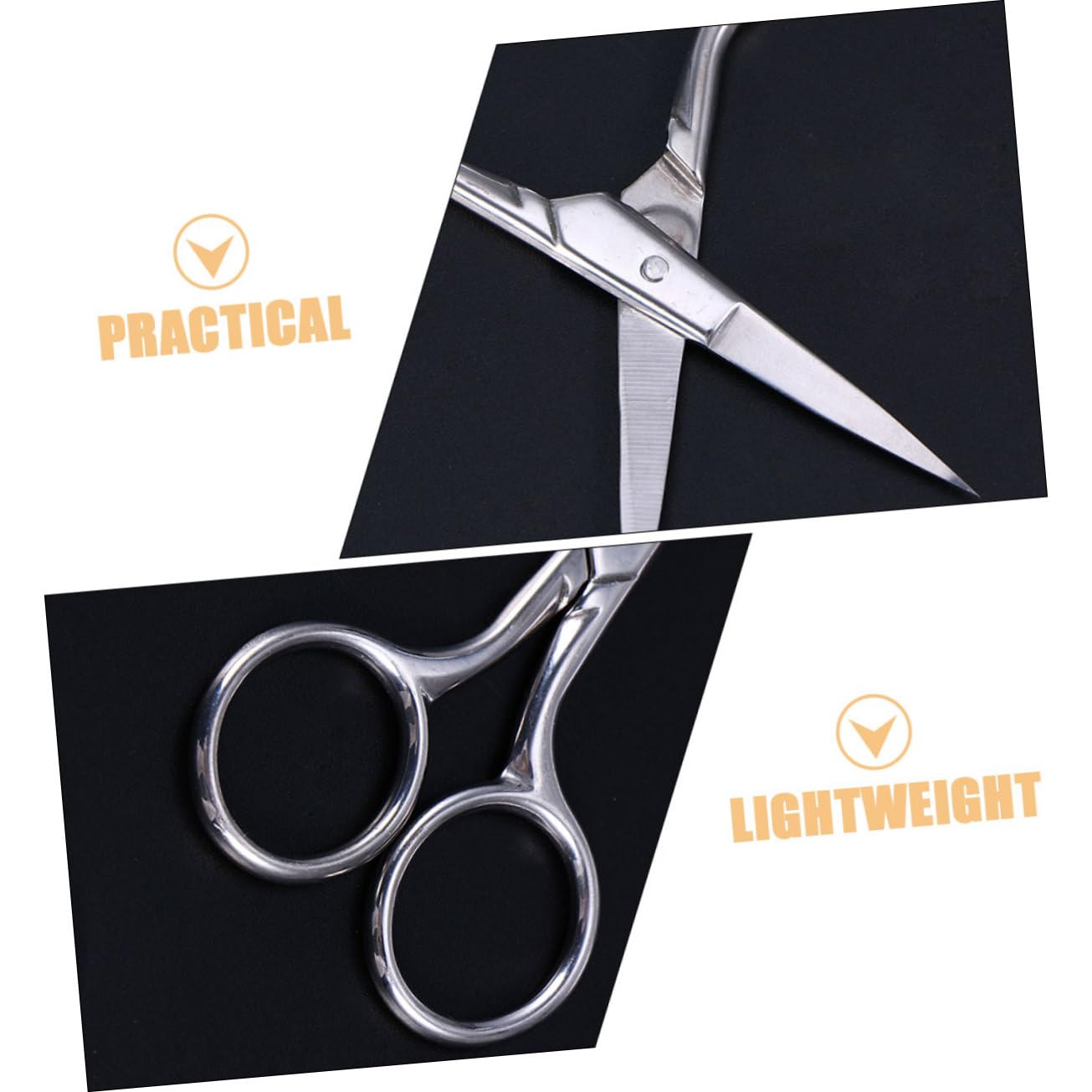 FOMIYES 3pcs Eyebrow Scissors Brow Scissors Tool Portable Facial Hair Scissors Portable Metal Scissors Eye Brow Trimmer Small Facial Hair Scissors Face Hair Scissors Small Scissors