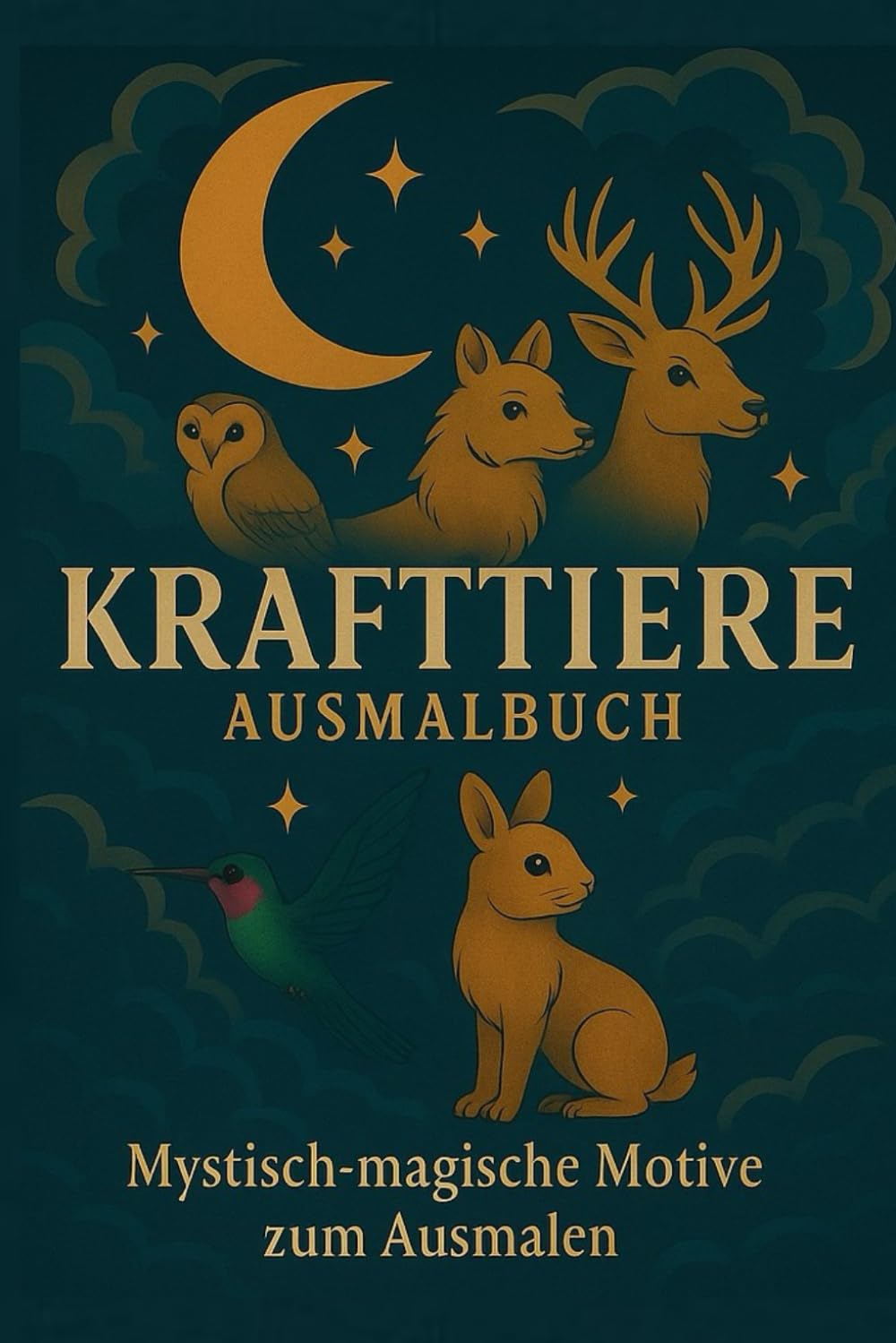 Krafttier-Ausmalbuch: Spirituelle Krafttiere zum Ausmalen – mit Botschaften für Achtsamkeit, Heilung und innere Stärke